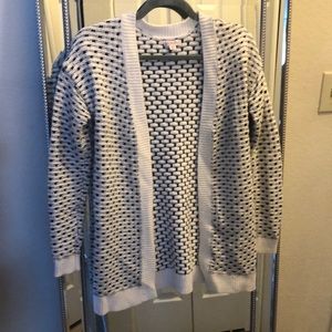 Merona black and white knit open sweater